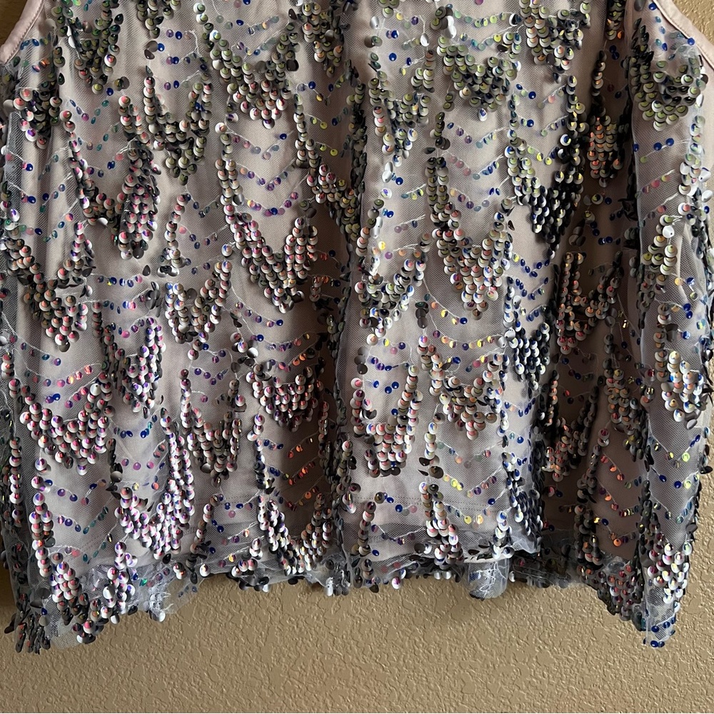Torrid Mauve Sequin Shell Crop Top Size 2X NWT - Picture 10 of 11